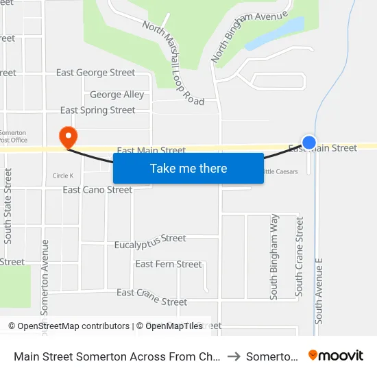 Main Street Somerton Across From Cholla Avenue to Somerton, AZ map