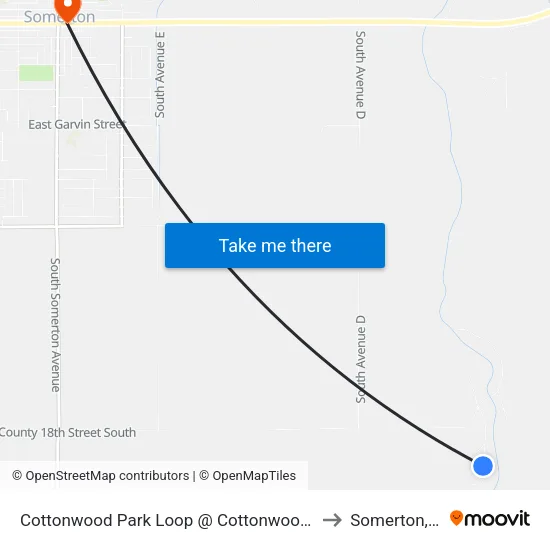 Cottonwood Park Loop @ Cottonwood Loop to Somerton, AZ map