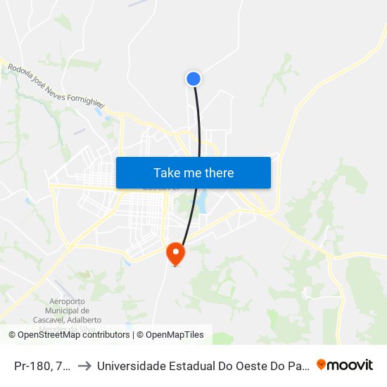 Pr-180, 780 to Universidade Estadual Do Oeste Do Paraná map