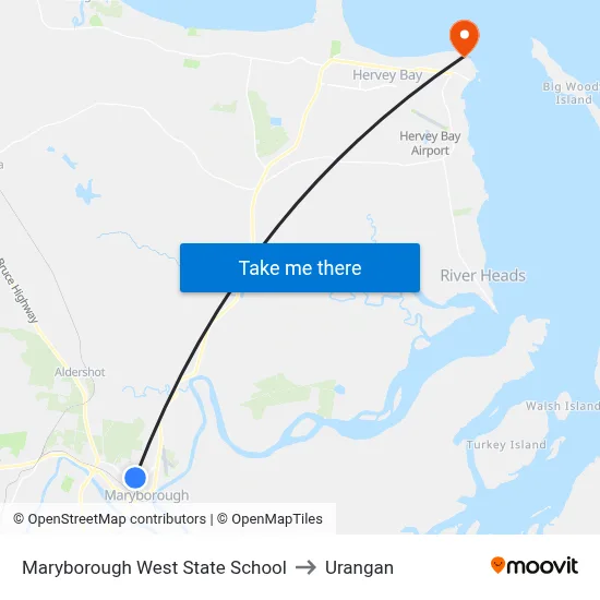 Maryborough West State School to Urangan map