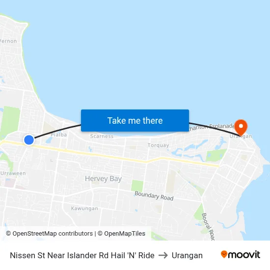 Nissen St Near Islander Rd Hail 'N' Ride to Urangan map