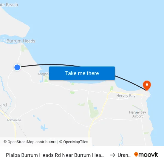 Pialba Burrum Heads Rd Near Burrum Heads Rd Hail 'N' Ride to Urangan map