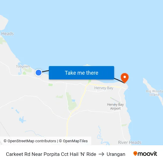 Carkeet Rd Near Porpita Cct Hail 'N' Ride to Urangan map
