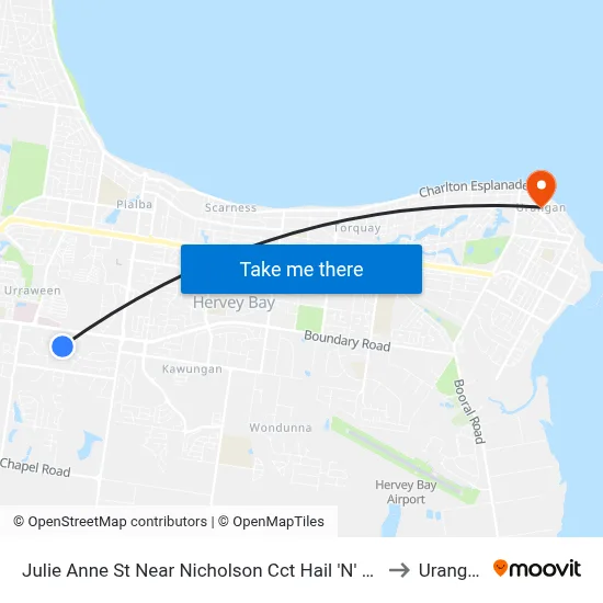 Julie Anne St Near Nicholson Cct Hail 'N' Ride to Urangan map