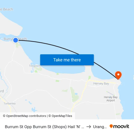 Burrum St Opp Burrum St (Shops) Hail 'N' Ride to Urangan map