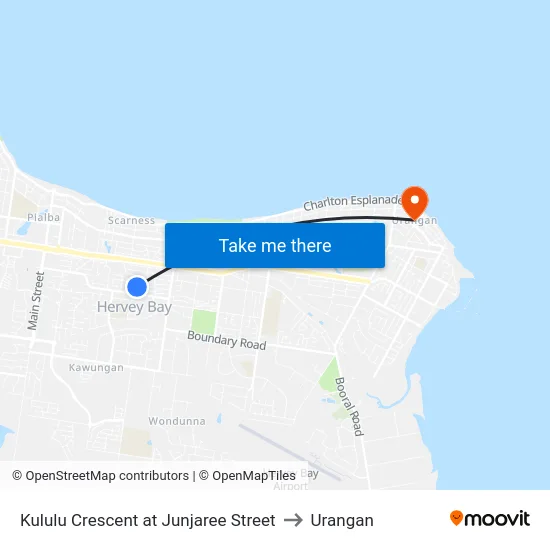 Kululu Crescent at Junjaree Street to Urangan map