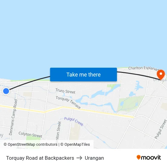 Torquay Road at Backpackers to Urangan map