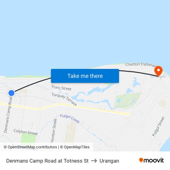 Denmans Camp Road at Totness St to Urangan map