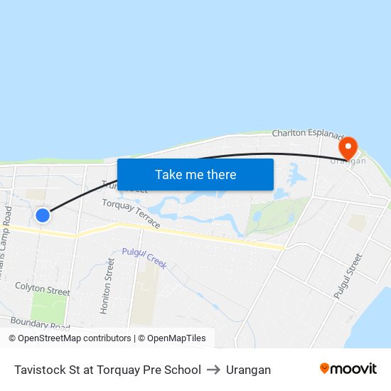 Tavistock St at Torquay Pre School to Urangan map