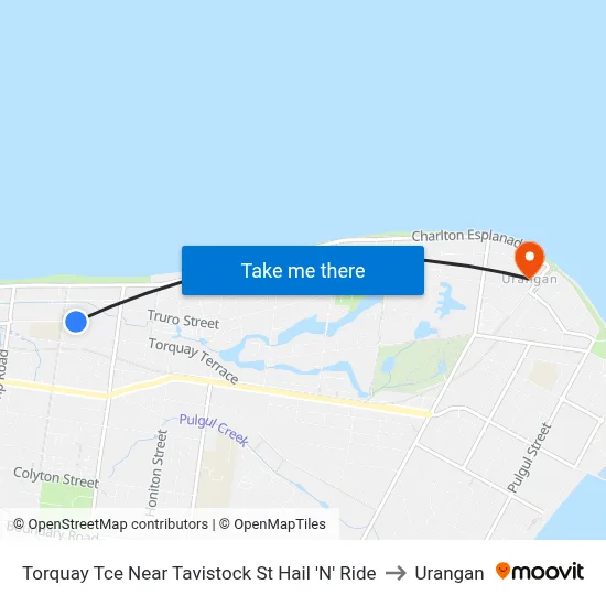 Torquay Tce Near Tavistock St Hail 'N' Ride to Urangan map