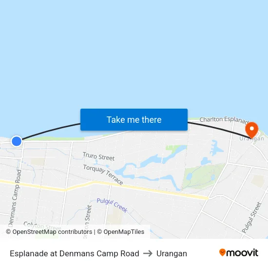Esplanade at Denmans Camp Road to Urangan map