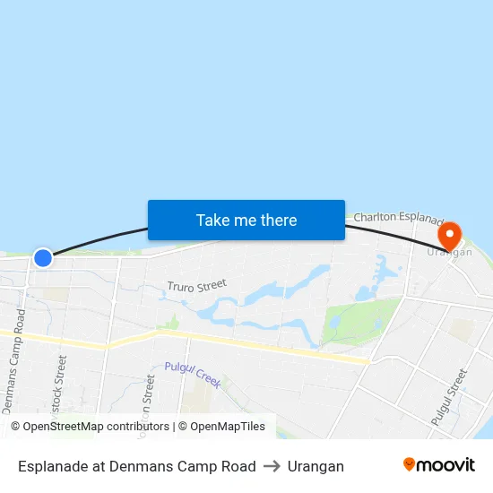 Esplanade at Denmans Camp Road to Urangan map