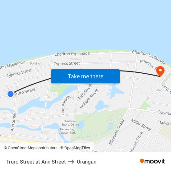 Truro Street at Ann Street to Urangan map