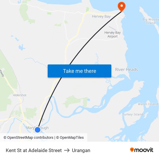 Kent St at Adelaide Street to Urangan map