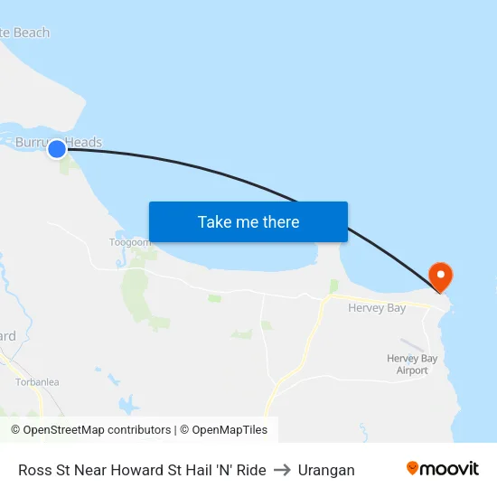 Ross St Near Howard St Hail 'N' Ride to Urangan map