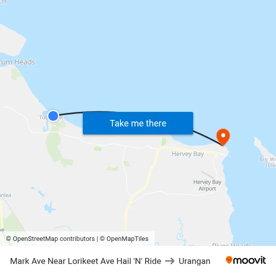 Mark Ave Near Lorikeet Ave Hail 'N' Ride to Urangan map
