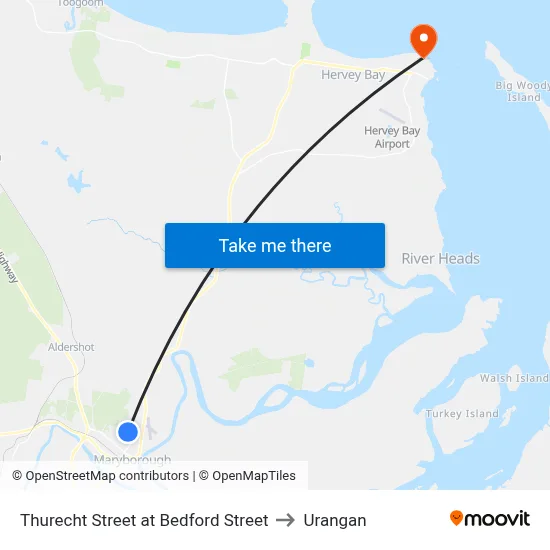 Thurecht Street at Bedford Street to Urangan map