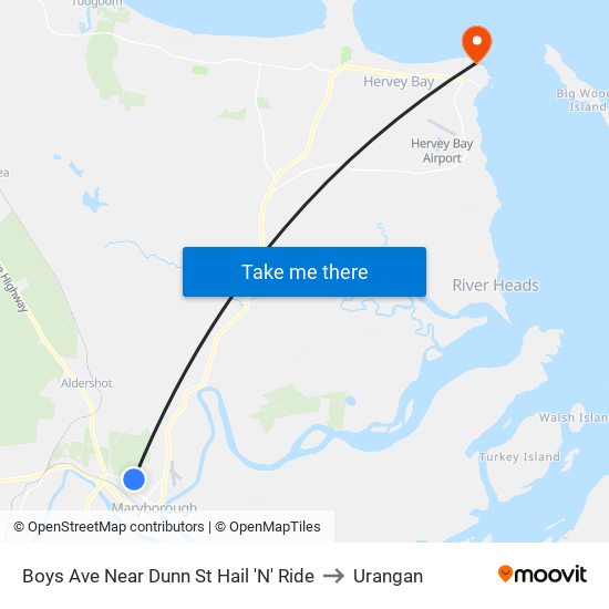 Boys Ave Near Dunn St Hail 'N' Ride to Urangan map