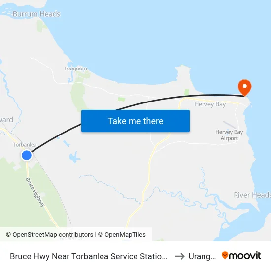 Bruce Hwy Near Torbanlea Service Station Hnr to Urangan map