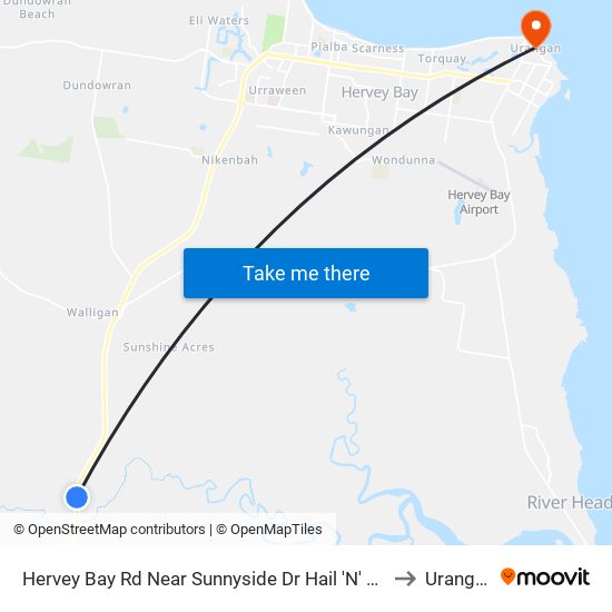 Hervey Bay Rd Near Sunnyside Dr Hail 'N' Ride to Urangan map