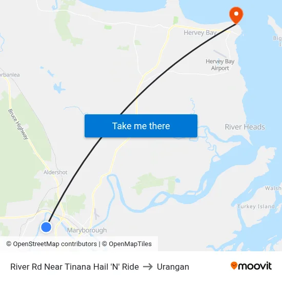 River Rd Near Tinana Hail 'N' Ride to Urangan map