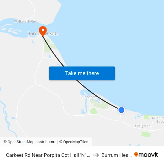 Carkeet Rd Near Porpita Cct Hail 'N' Ride to Burrum Heads map