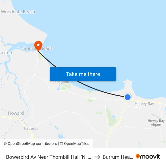 Bowerbird Av Near Thornbill Hail 'N' Ride to Burrum Heads map