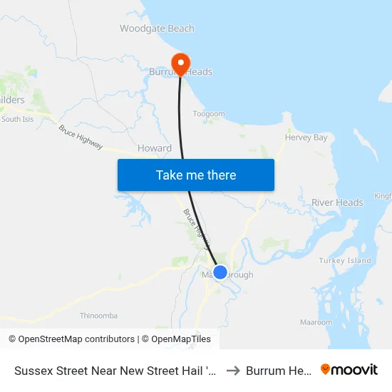Sussex Street Near New Street Hail 'N' Ride to Burrum Heads map