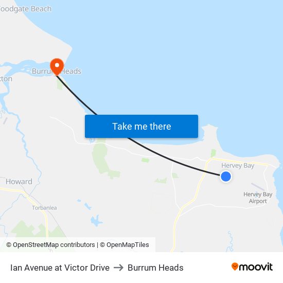 Ian Avenue at Victor Drive to Burrum Heads map