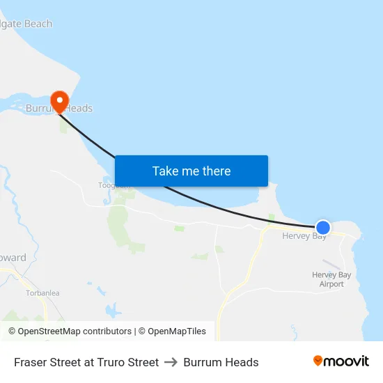 Fraser Street at Truro Street to Burrum Heads map