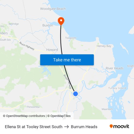 Ellena St at Tooley Street South to Burrum Heads map