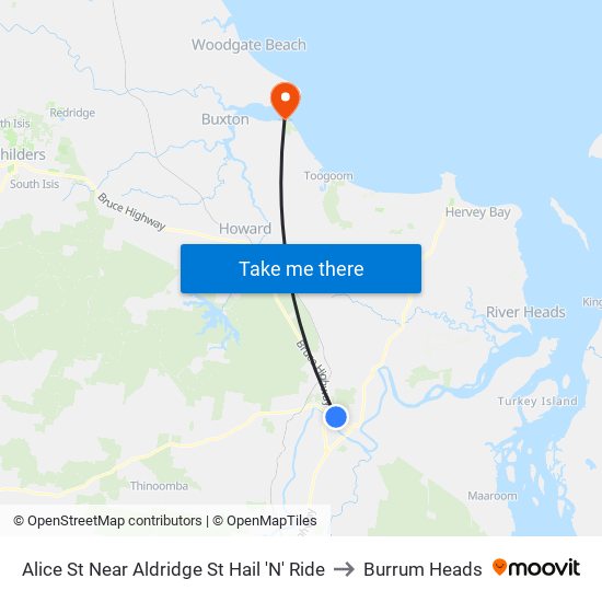 Alice St Near Aldridge St Hail 'N' Ride to Burrum Heads map