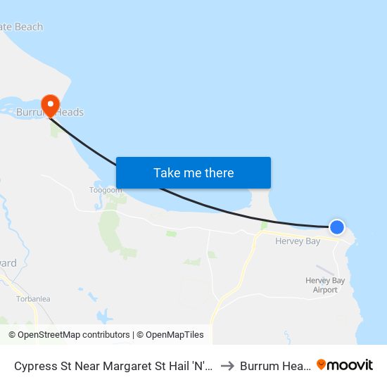 Cypress St Near Margaret St Hail 'N' Ride to Burrum Heads map