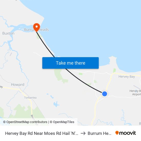 Hervey Bay Rd Near Moes Rd Hail 'N' Ride to Burrum Heads map