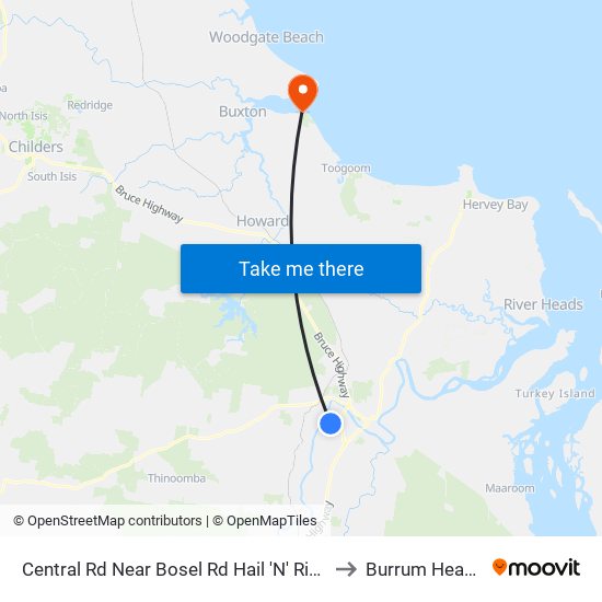 Central Rd Near Bosel Rd Hail 'N' Ride to Burrum Heads map