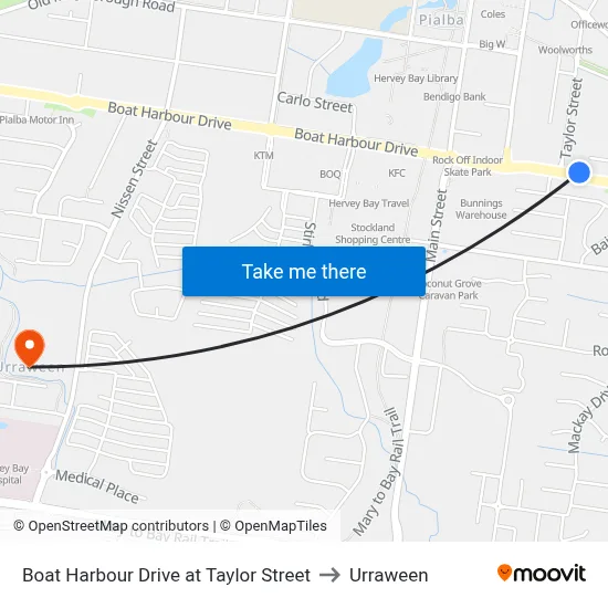 Boat Harbour Drive at Taylor Street to Urraween map