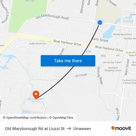 Old Maryborough Rd at Liuzzi St to Urraween map