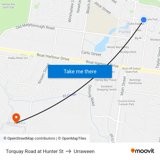 Torquay Road at Hunter St to Urraween map