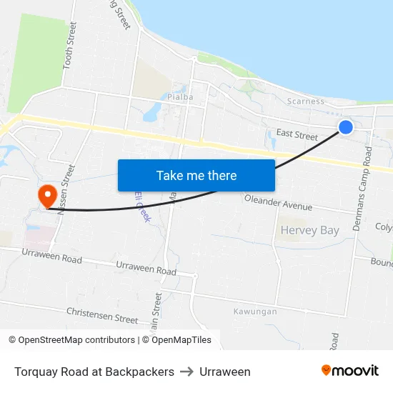 Torquay Road at Backpackers to Urraween map