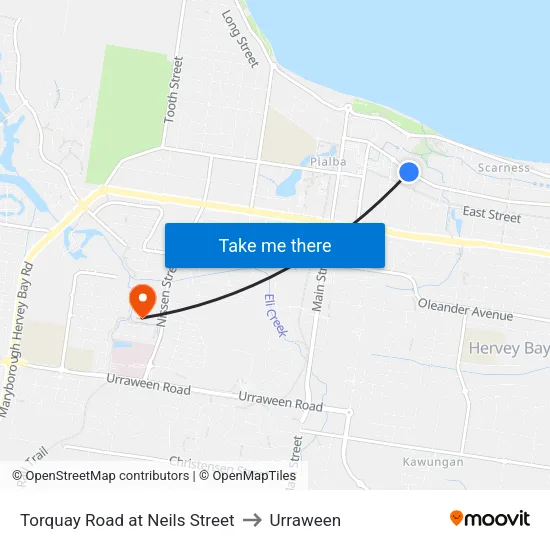 Torquay Road at Neils Street to Urraween map
