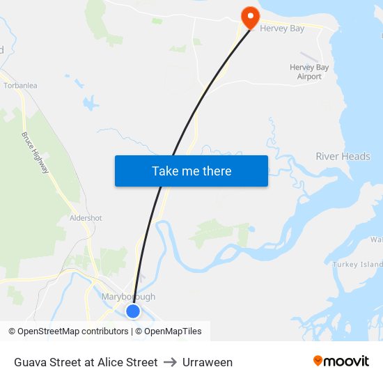 Guava Street at Alice Street to Urraween map