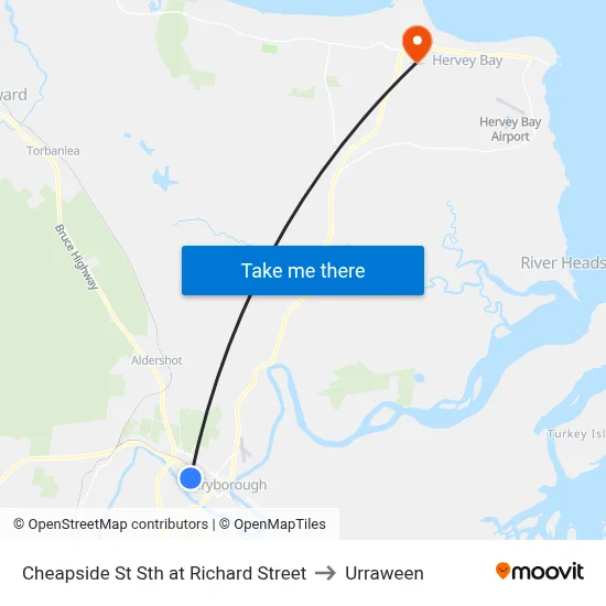 Cheapside St Sth at Richard Street to Urraween map