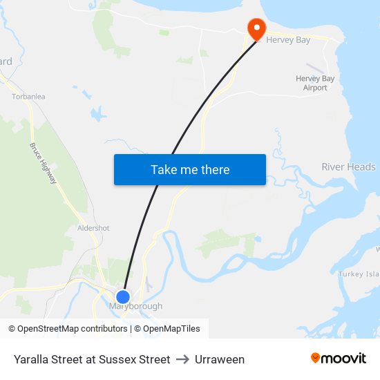 Yaralla Street at Sussex Street to Urraween map