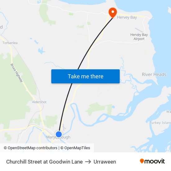 Churchill Street at Goodwin Lane to Urraween map