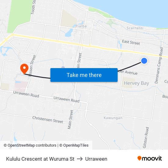 Kululu Crescent at Wuruma St to Urraween map