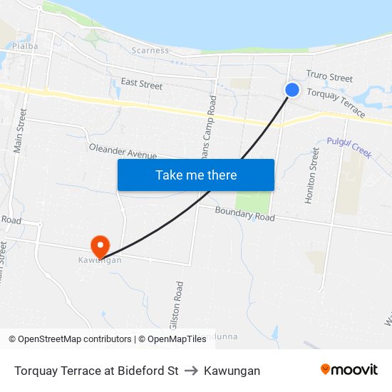 Torquay Terrace at Bideford St to Kawungan map