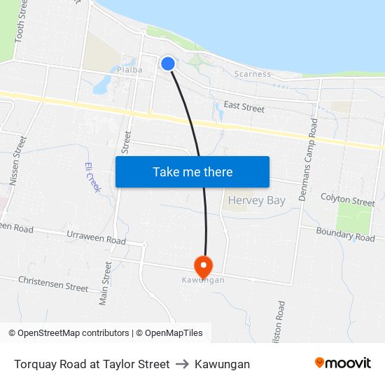 Torquay Road at Taylor Street to Kawungan map