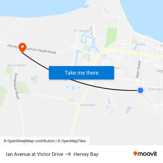 Ian Avenue at Victor Drive to Hervey Bay map