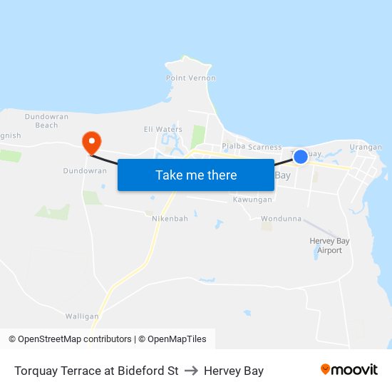 Torquay Terrace at Bideford St to Hervey Bay map