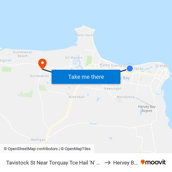 Tavistock St Near Torquay Tce Hail 'N' Ride to Hervey Bay map